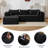 107" Modular Sectional Couch With L-Shape Chaise,Boneless Sofa For Living Room,Modern Cloud Couch With Deep Seat,No Assembly Required,Loveset,Black(Left Facing Chaise)-642170875-642170874