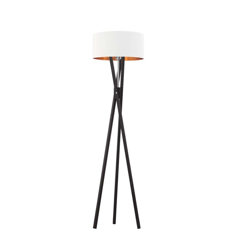 Quinnlynn 150cm Tripod Floor Lamp, Black, White