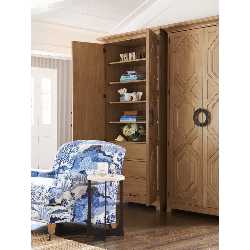 Newport Solid Wood China Cabinet, Sandstone