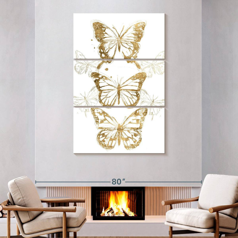 Papillon doré Brampt Contours I, H 74 po x l 48 po