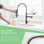 Robinet de cuisine avec robinet rétractable noir et or, rotation à 360 degrés, robinet utilisateur + or, poignée simple, qualité de fabrication robuste