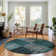 Premium Machine Washable Prisco Teal Rug