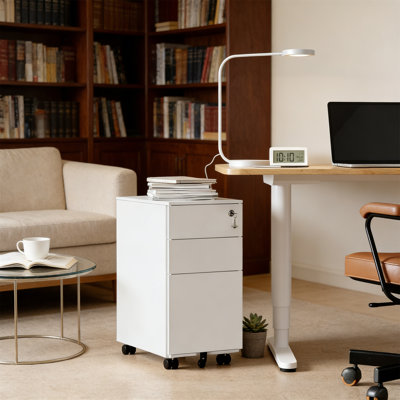 45cm Wide 3 -Drawer Mobile File Cabinet