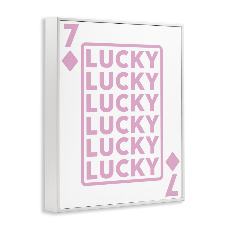 «Lucky Seven of Diamonds», estampe numérique par Angela Nickeas, Estampe numérique encadrée blanc bord de mer