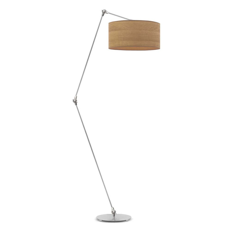 Blaiz 177cm Task Floor Lamp, Light Brown, Silver