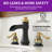 Two-Handle 3-Hole Deck Mount Widespread Bathroom Faucet with Drain Assembly-105190010