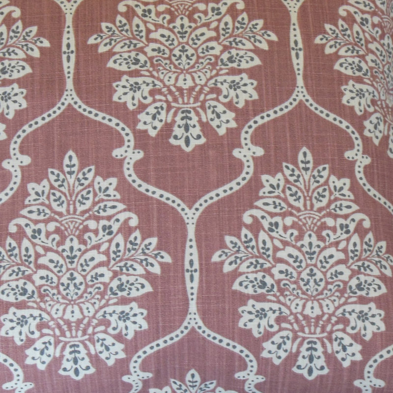  Coussin en coton Damask, Hauteur (20 po) x largeur (20 po), Bois madré
