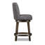 Swivel Upholstered Bar Stool with Solid Wood Frame-2065885368