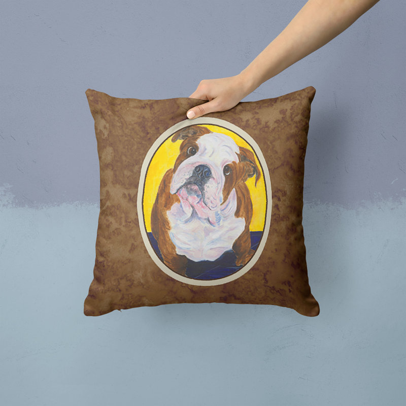 Coussin intérieur/extérieur brun anglais bouledogue