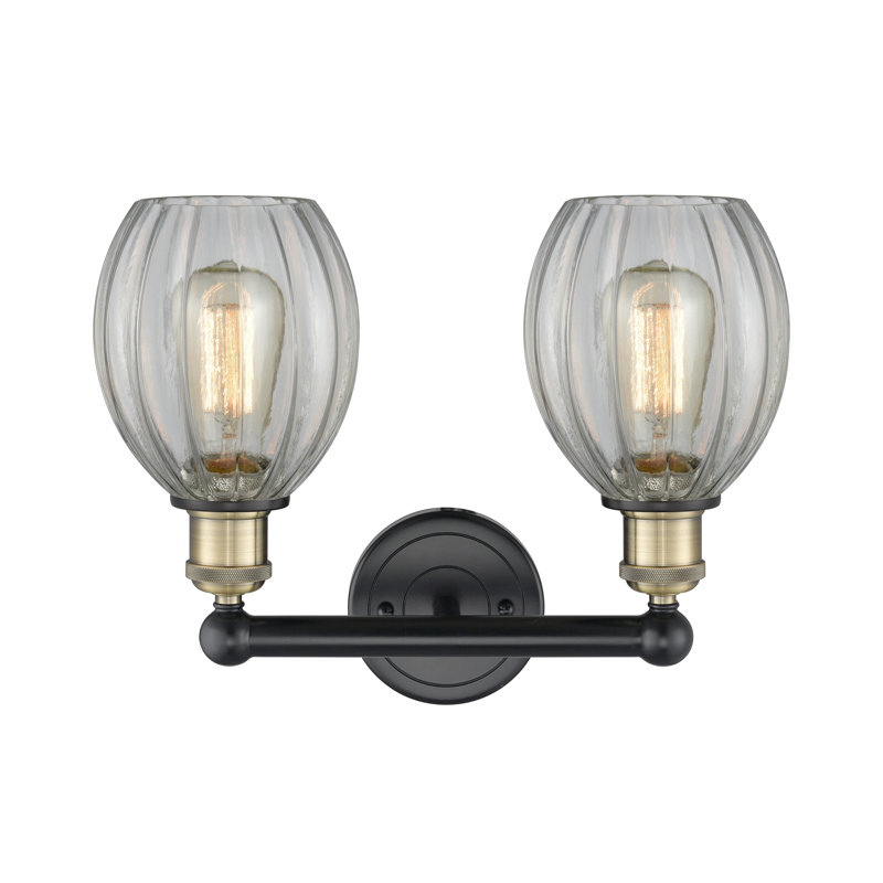 Bolduc 2 - Light Dimmable Vanity Light, Clear, Black Antique Brass