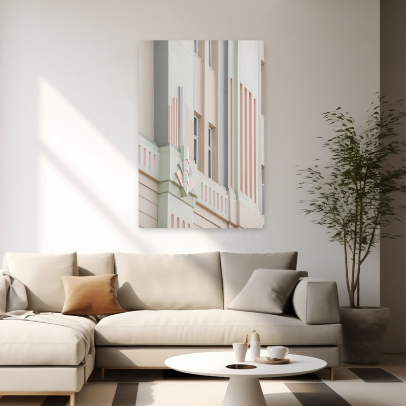 Art contemporain contemporain, architecture abstraite, H 60 po x l 40 po