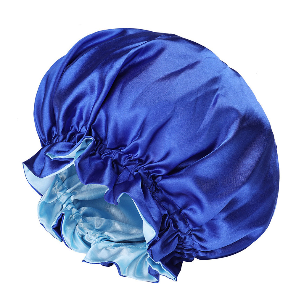 Blue Velcro Satin Silk Edge Wrap - Crowned By Her