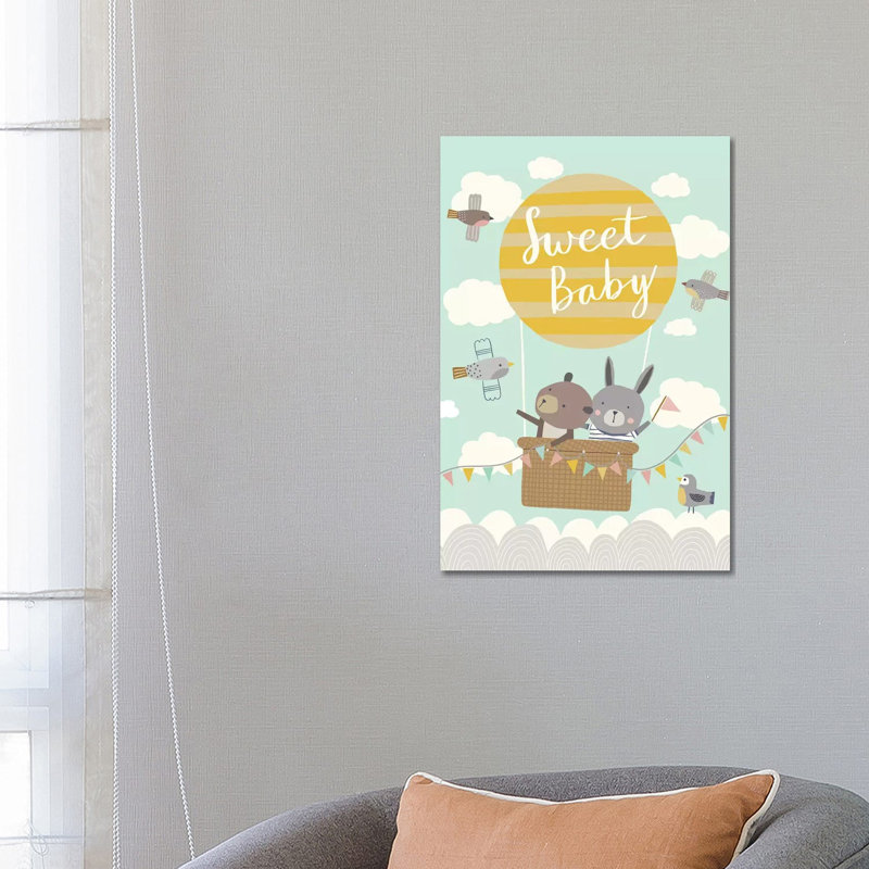 Baby Balloon Adventures III by Nancy Mckenzie - Wrapped Canvas Print, 66.04 cm H x 45.72 cm W x 1.91 cm D
