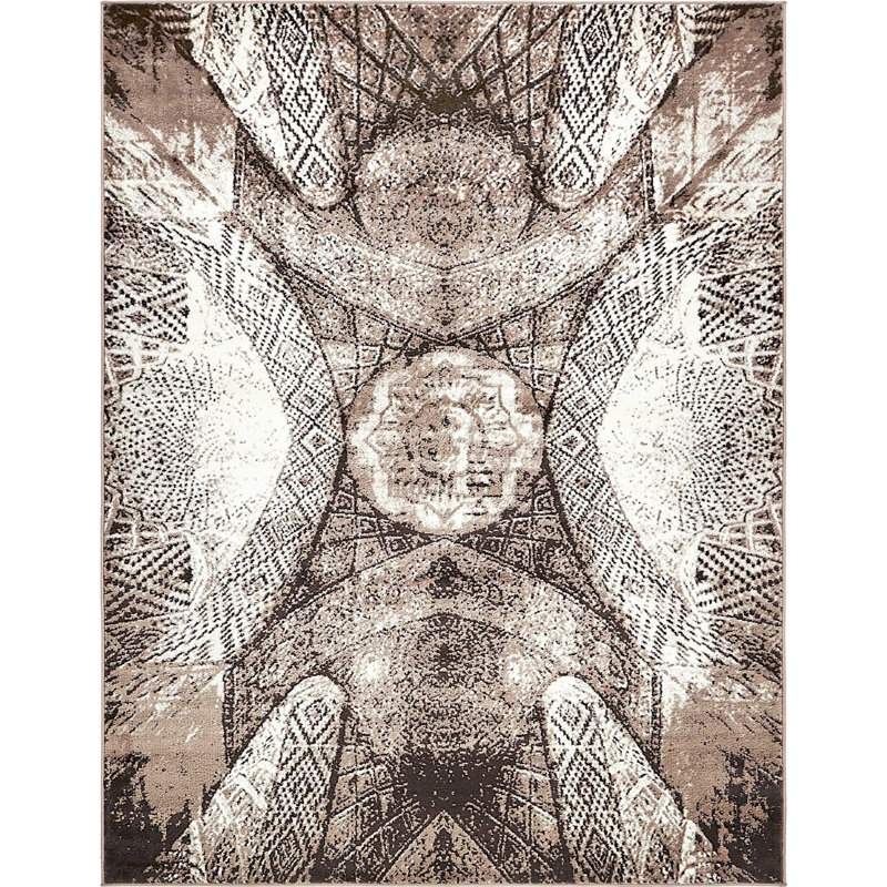 Ahron Ikat Indoor Rug, Rectangle 9' x 12'