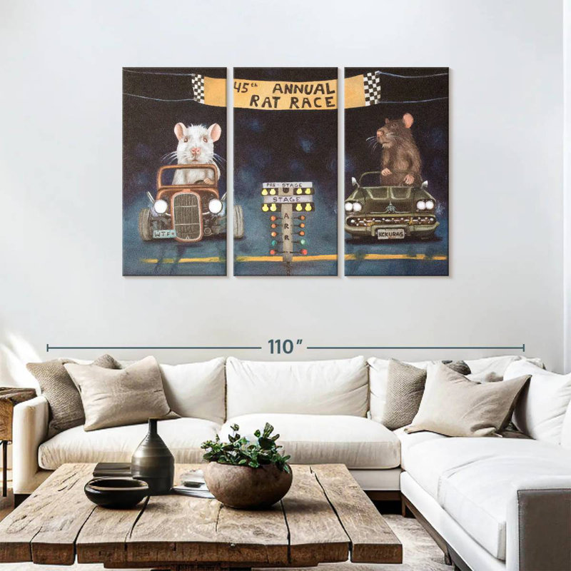 Ketti Rat Race, 48" H x 74" W
