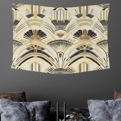 Tapisserie murale Art Deco Fan - Décoration murale géométrique
