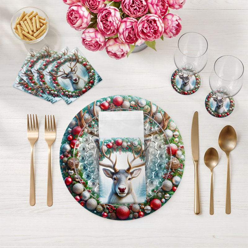 Vegan Leather Round Placemats