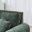 63 po 2 avec accoudoirs roulés, revêtement en chenille pour appartement, rembourrage en mousse haute, toucher velours doux, structure en bois massif, courbée, garniture cloutée, siège mi-moelleux, ajoute un style intemporel à un canapé moderne