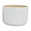 Ensemble de 2 pots à fleurs Accent, base large, céramique blanche minimaliste moderne