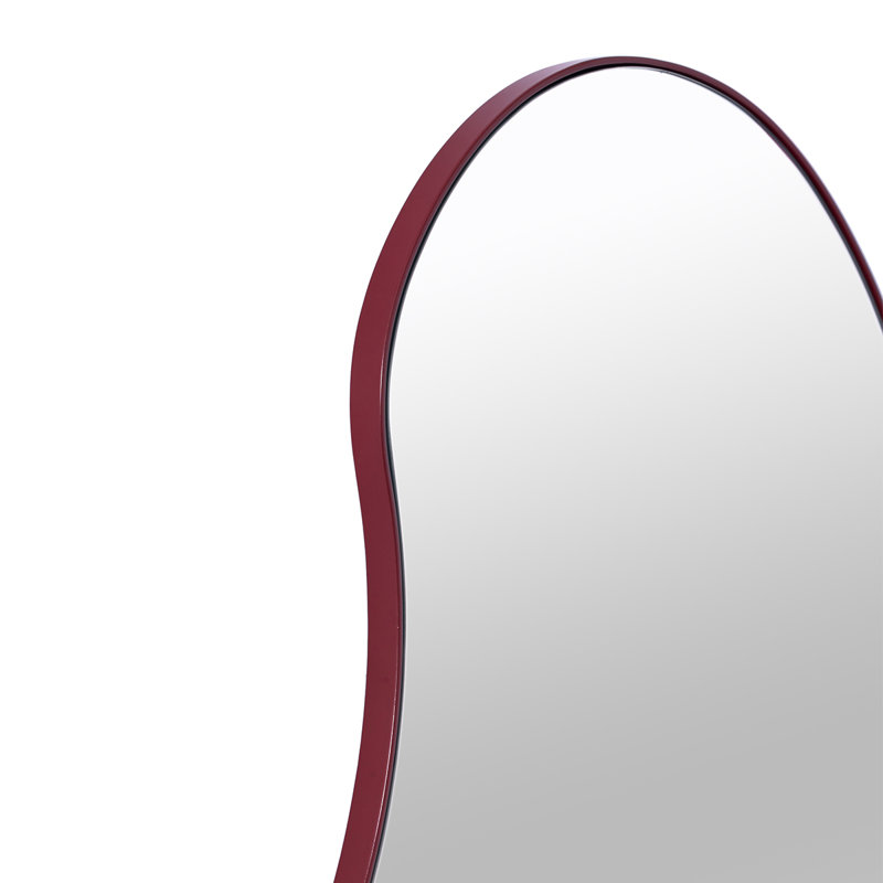 Flat Wall Mirror, Burgundy