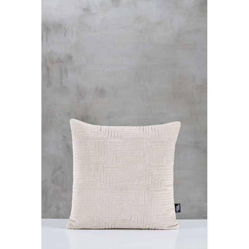 Square Throw Cushion, Beige