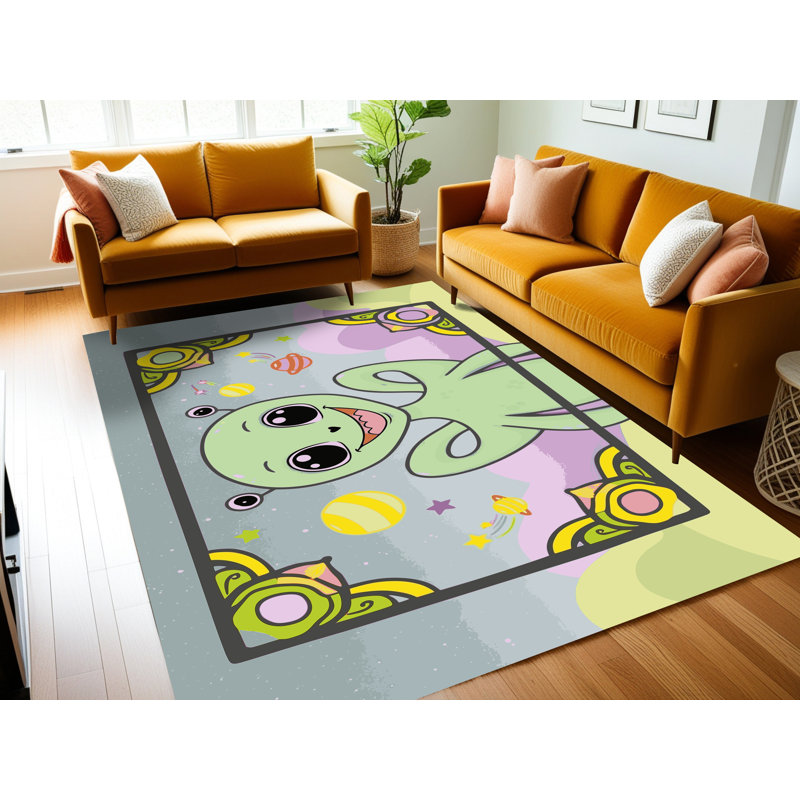 Tapis lavable pour enfant Dakota Fields Space Planets Astronauts_Space051, Rectangle 7 pi x 9 pi