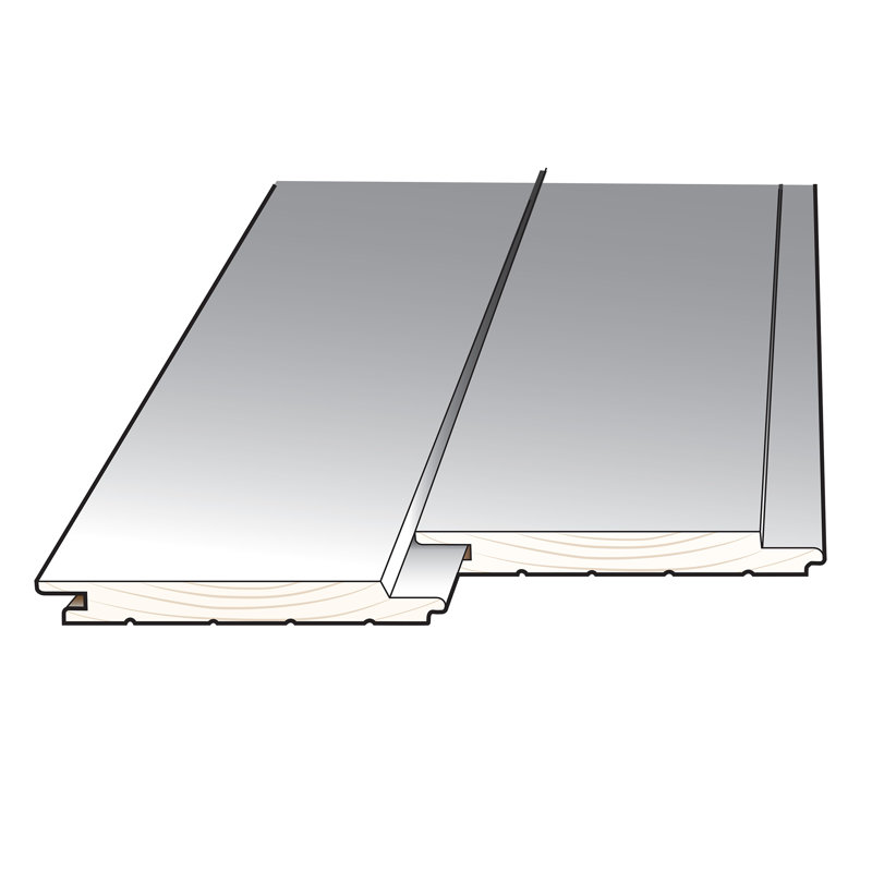 Edge 1 in. x 8 in. x 8 ft. Timeless Collection Smooth Nickel Gap Shiplap (Primed White)