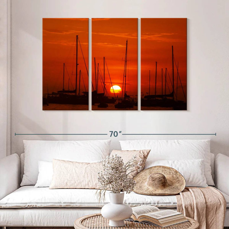 Mehar Saint Barthelemy Sailboats, 32" H x 50" W