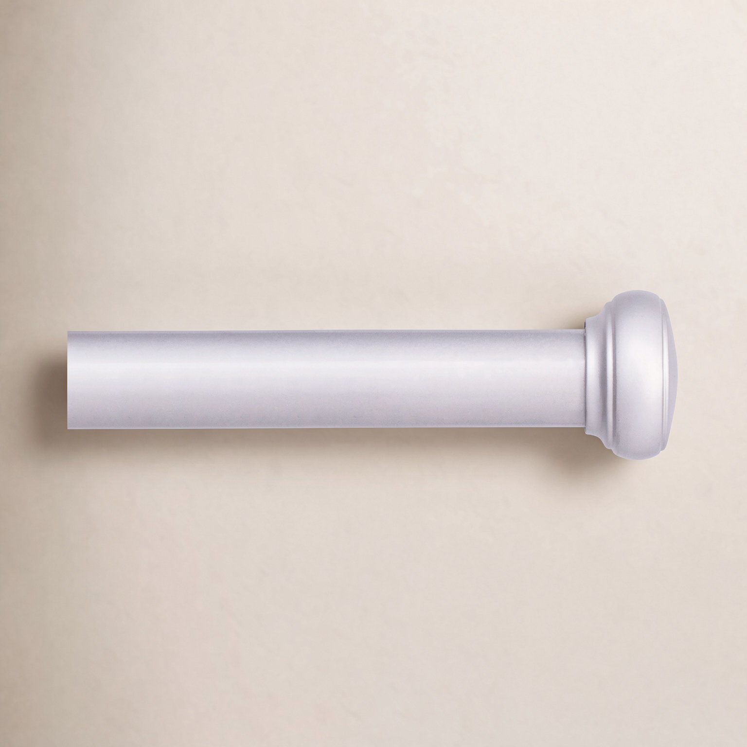 Kincaid 1" Single Curtain Rod, 72" - 144" , Brushed Nickel