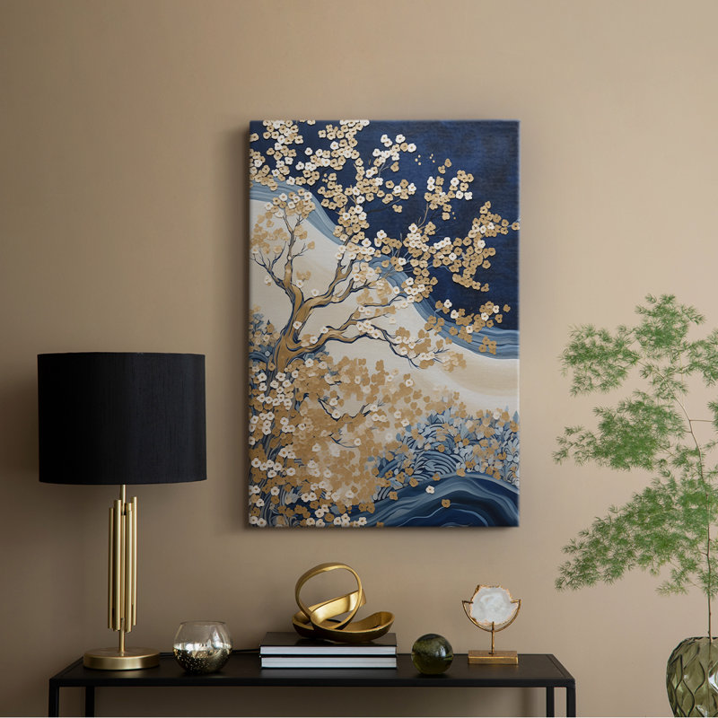 Paysages série CXCV - Toile tendue avec châssis de qualité supérieure - Prêt à être accroché, H 18 po x l 12 po