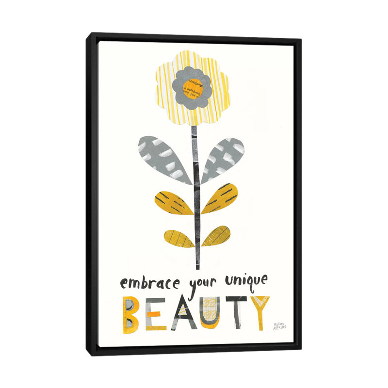 « fleuri boldly ii », impression sur toile tendue, H 26 po x l 18 po x P 1,5 po, Toile avec cadre flottant noir, Pas de tapis