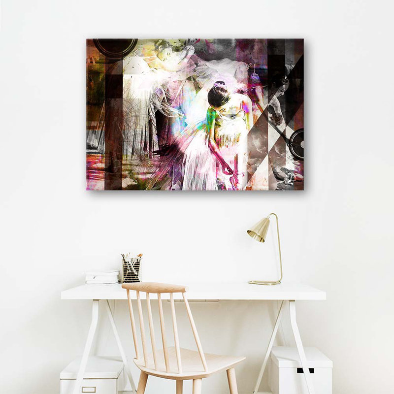 Abstract Picture Of A Ballerina In A Dress - Wrapped Canvas Print, 70cm H x 100cm W