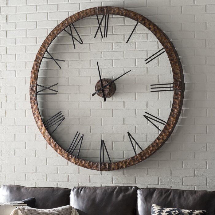 Mistana™ Oberon Metal Wall Clock & Reviews | Wayfair