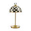 Courtly Check LED Rechargeable Dome Table Lamp