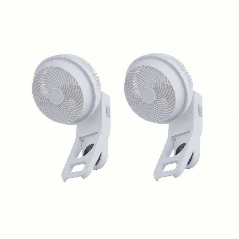 Simple Deluxe 7 Inch Wall Mount Fan, 3 Speeds & 3 Modes, 15 Hours Timer, 60° Oscillating Circulating Fan, With Remote Control, Air Circulation Fan For Indoor Use, White