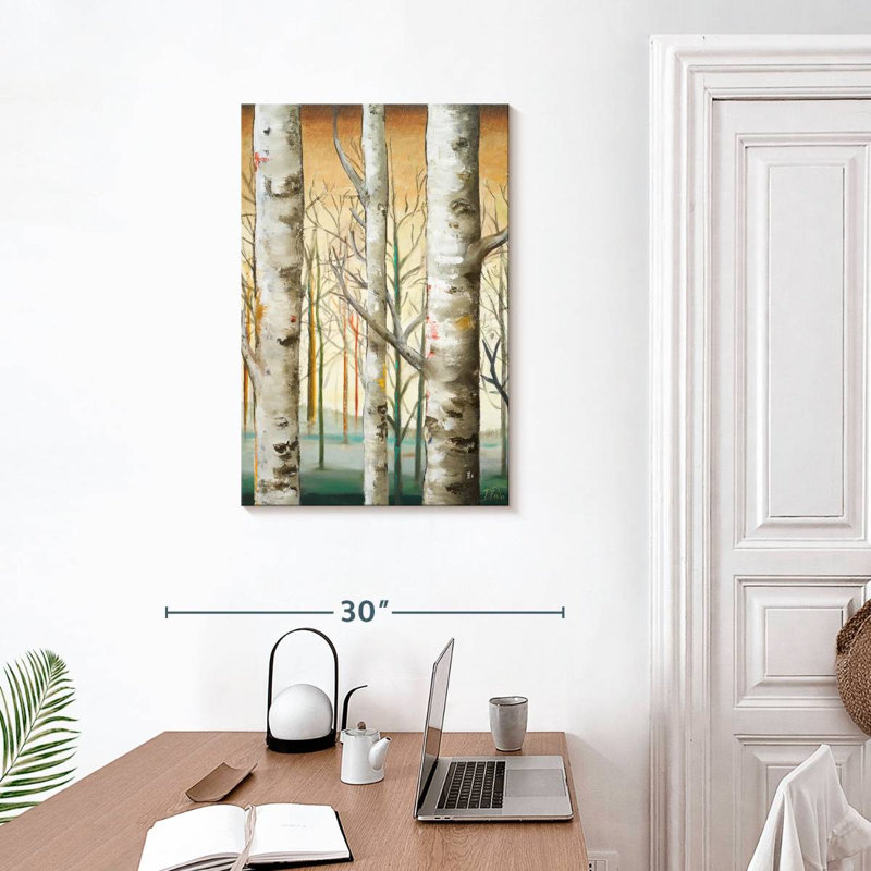 Alvord Gold Birch Forest III, 30" H x 20" W