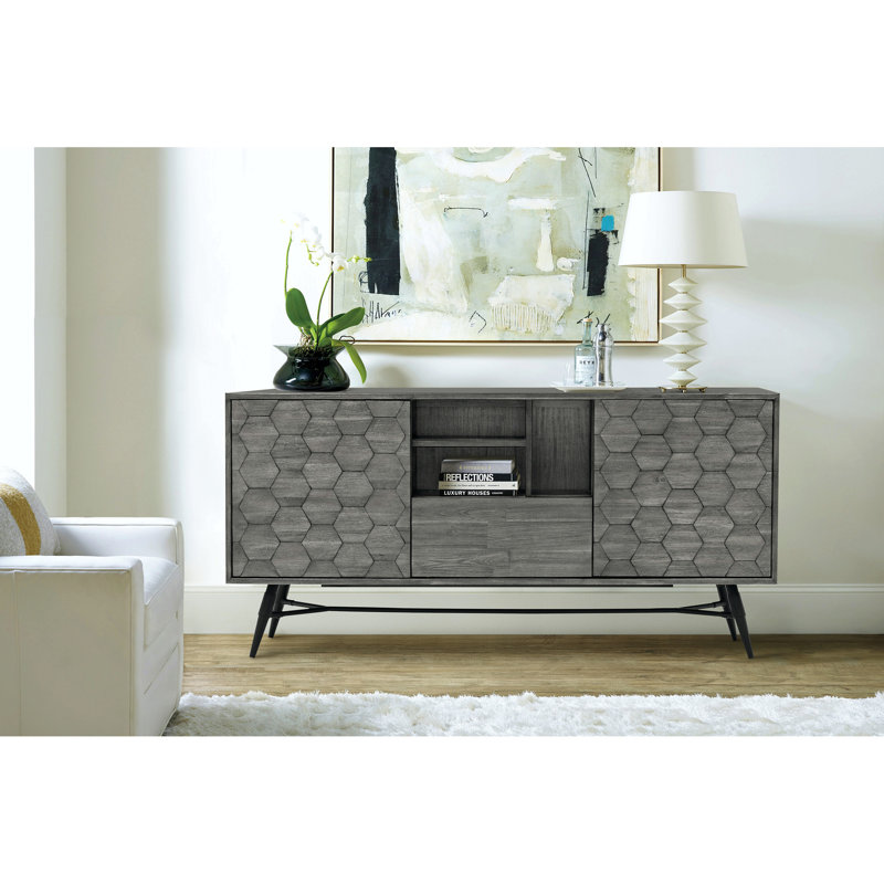 Buffet en bois d'acacia gris