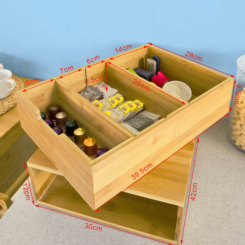 Ebern Designs Bamboo Coffee Pod Storage