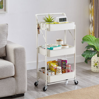 35.2'' H x 17.3'' W Utility Cart with Wheels