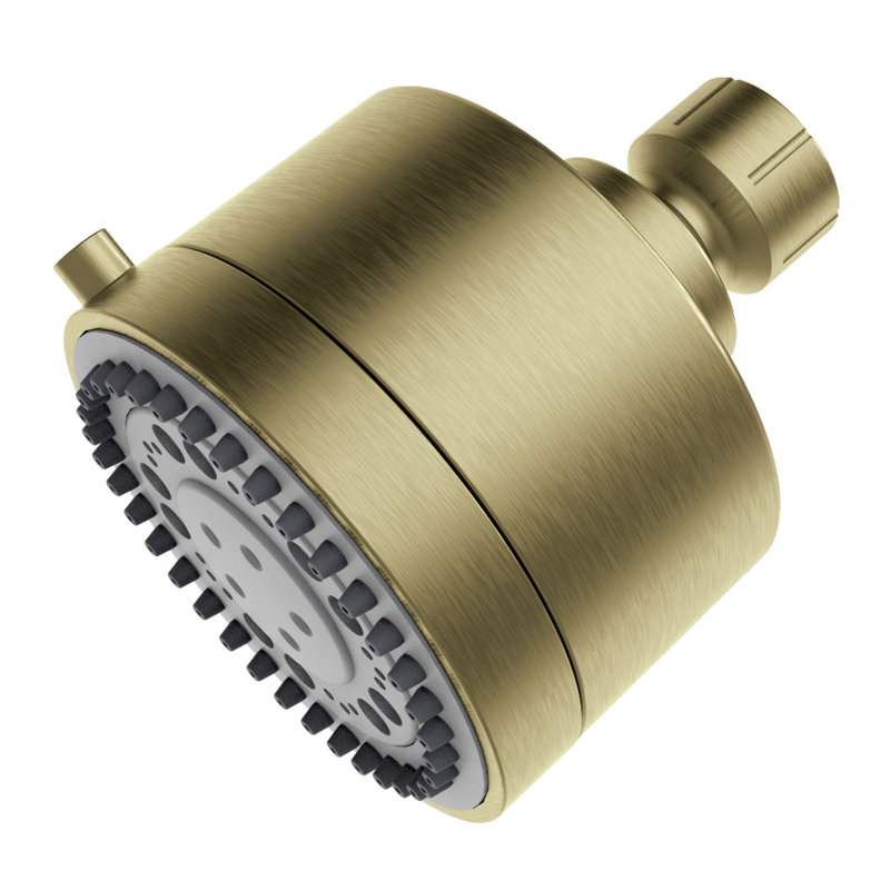 Kingston Brass Vilbosch 3-Inch Round 5-Function ABS Shower Head, Antique Brass