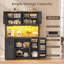 Armoire de rangement 71 "avec huche de cuisine avec station de charge et lumière DEL-115738786