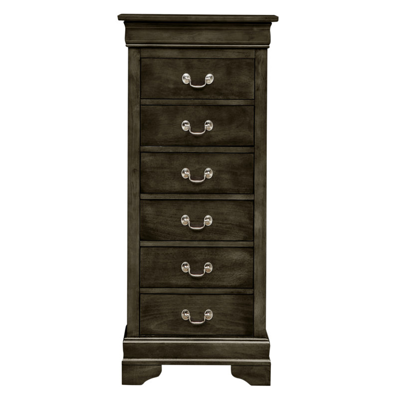 Commode 6 tiroirs Elegant Traditional, Gris