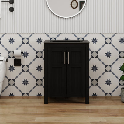 24" Free-standing Modern Single Bathroom Vanity With Sink