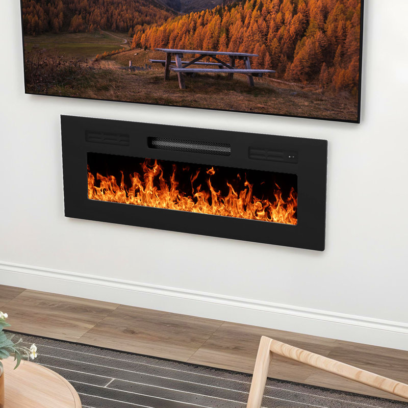 36" Modern Electric Fireplace With Remote Control and Adjustbale Temperature