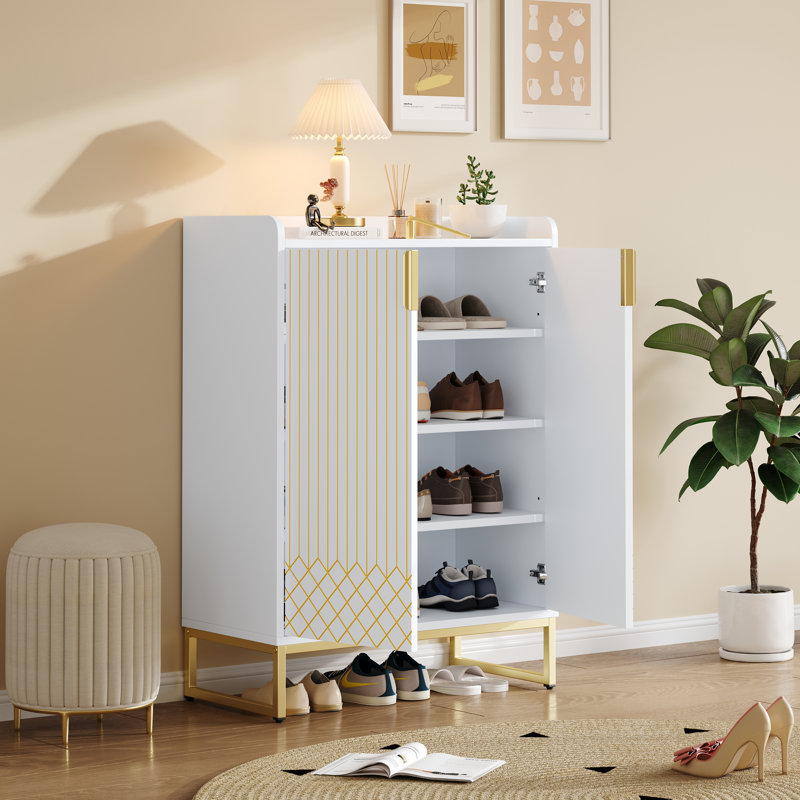 16 Pair Shoe Storage Cabinet