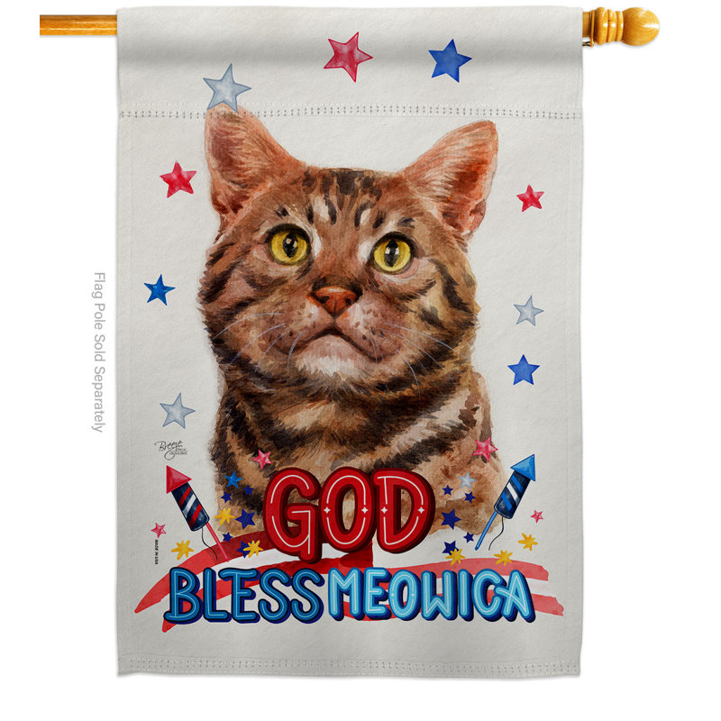 Double Sided 40'' H x 28'' W Polyester Animal House Flag