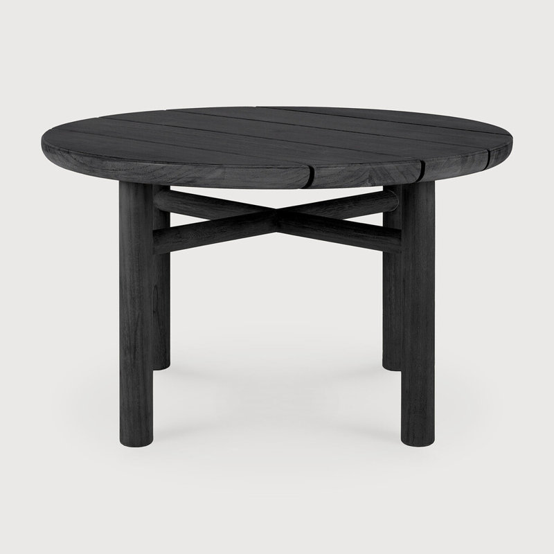 Quatro Outdoor Round Teak Coffee Table,  24" W x 24" L