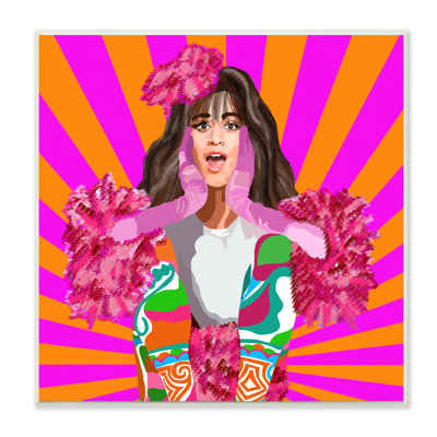 «Camilla» par Lynnda Rakos - Bold Pink Orange Stripes