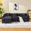 Canapé modulaire en L 108 po avec canapé-lit modulaire en L 108 po avec repose-pieds en chenille et siège profond avec coussin pour le salon, la chambre à coucher et un appartement-129455680