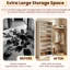 Armoire à chaussures blanche autoportante à 9 niveaux et avec tablettes réglables pour le vestibule